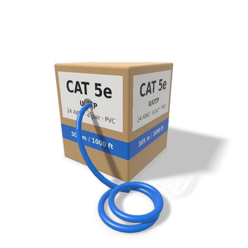 D-Link Cat5e UTP Cable, 24 AWG, 305 m Box – Blue